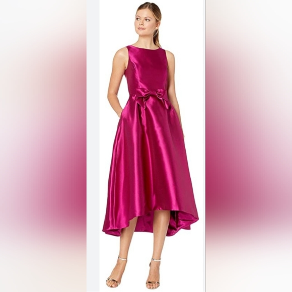 Tahari ASL Dresses & Skirts - Tahari by ASL, Mikado Bow Front, Magenta, High Low Dress Sz 16, NWT
